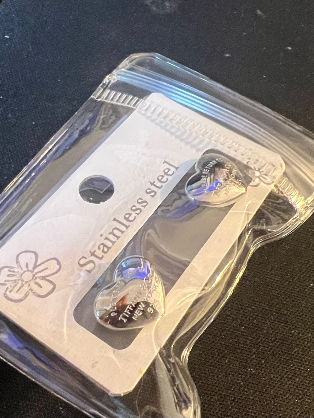 Puffed Stainless Steel Heart Stud Earrings - fashion Inspired/upcycled